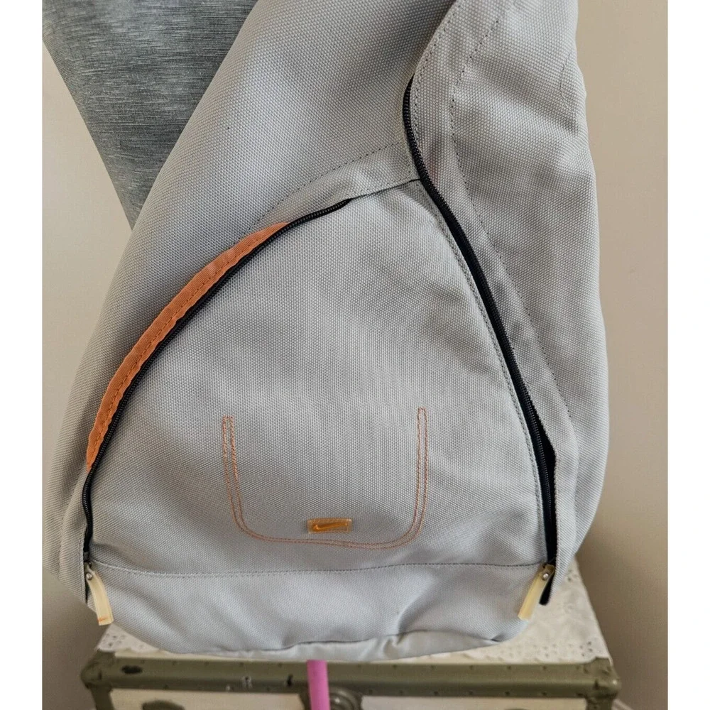 Vintage NIKE Y2K Sling Bag Crossbody RARE Beige Orange - Picture 2 of 10